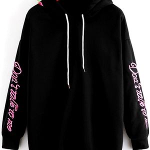 NWOT Women's XXL Hooded Sweatshirt. Never worn. Beautifully Hand Stitched Rose🌹